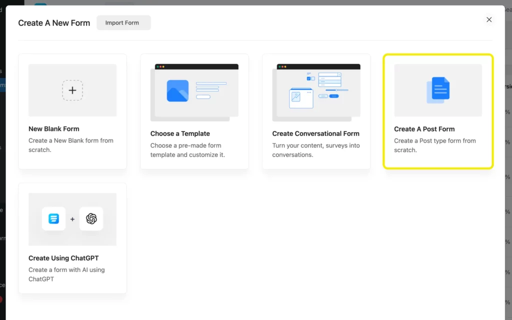 Create a Post Form