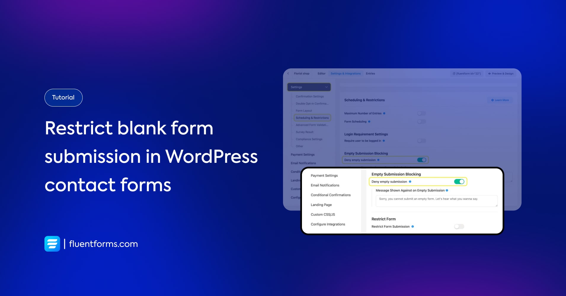 Restrict blank form submission in WordPress contact forms