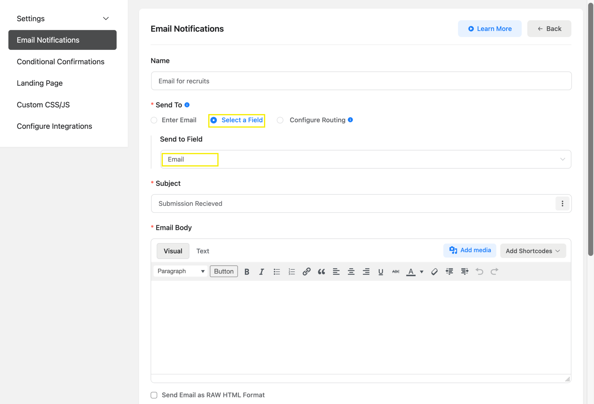 How to Use Conditional Logic for Email Notifications in WordPress Forms ...