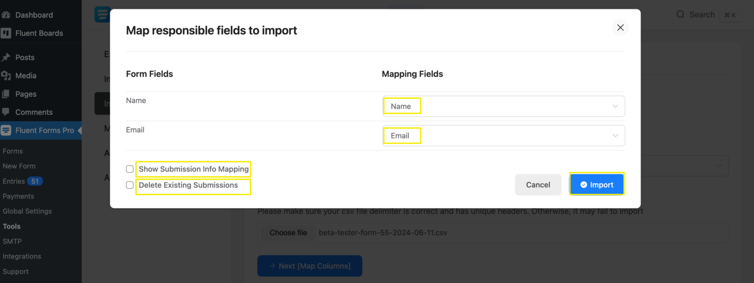How to Export Forms & Import Entries using WordPress Form Plugin ...