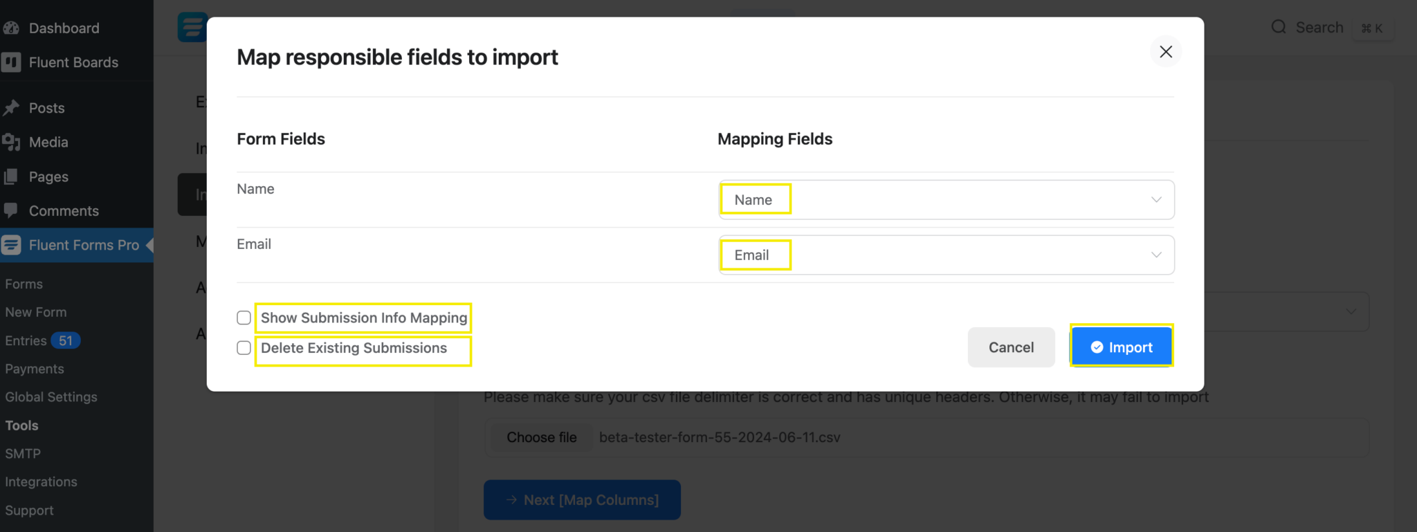 How to Export Forms & Import Entries using WordPress Form Plugin ...