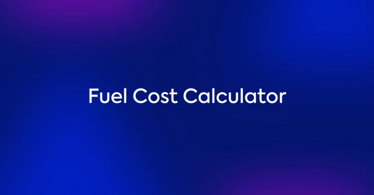 Fuel Cost Calculator 46886