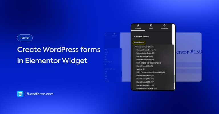 How to Create WordPress Forms in Elementor Widget