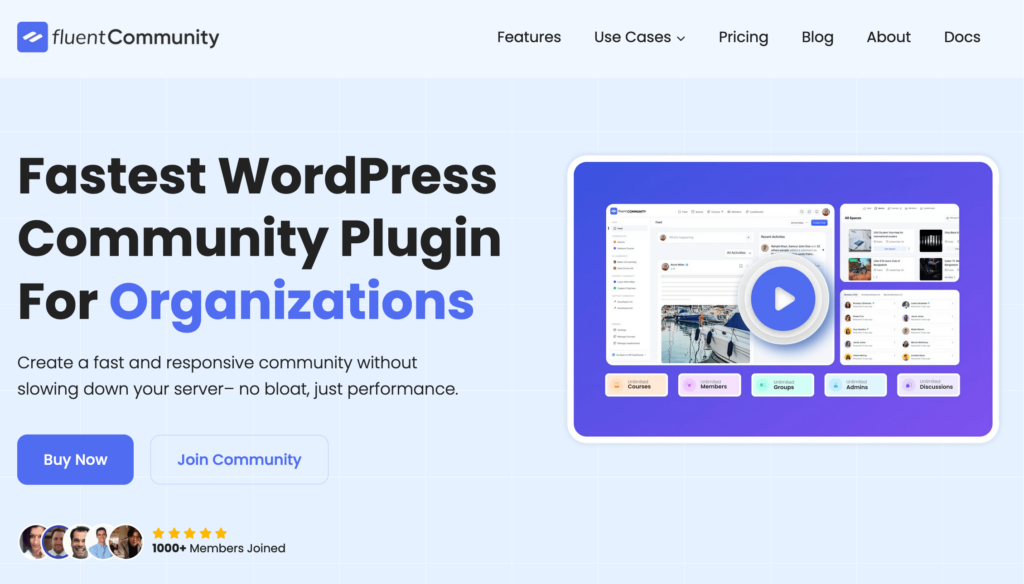 FluentCommunity, the fastest community & LMS plugin for WordPress