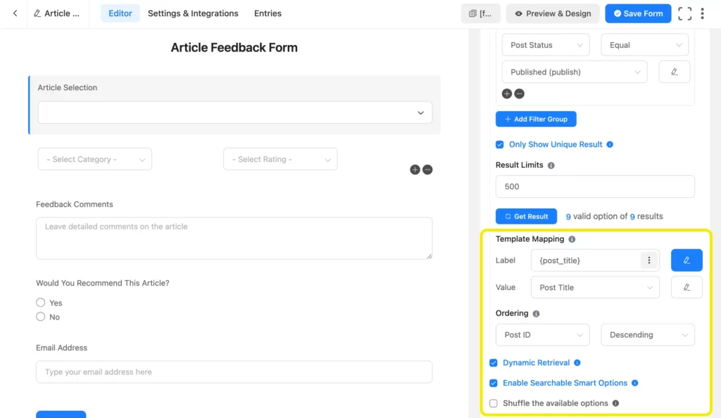 Customizing dynamic field in Fluent Forms