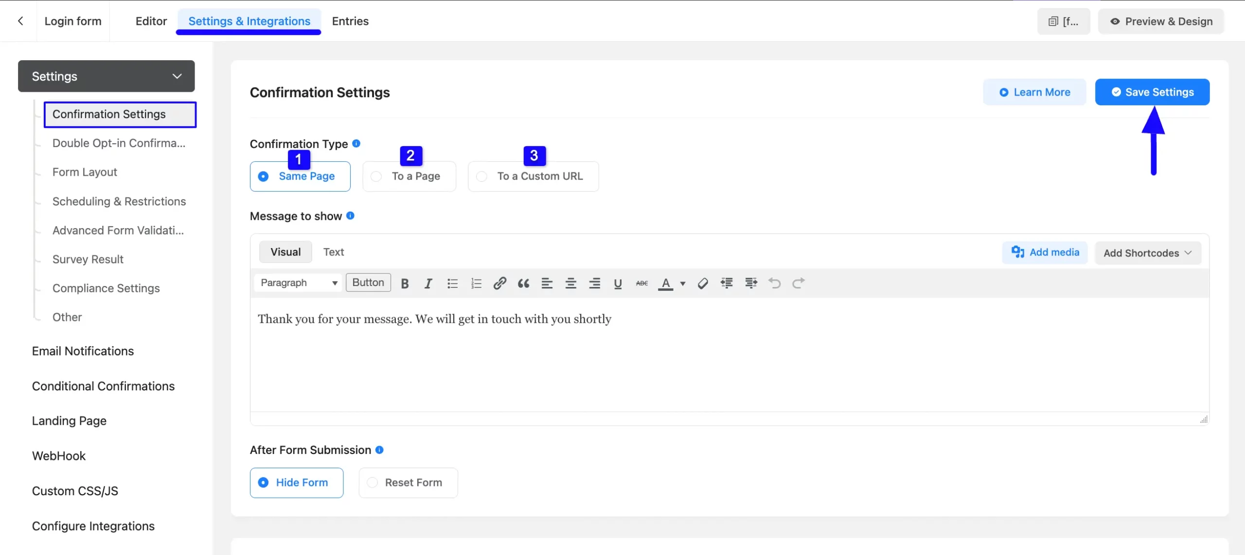 2. Confirmation Settings option scaled 46165