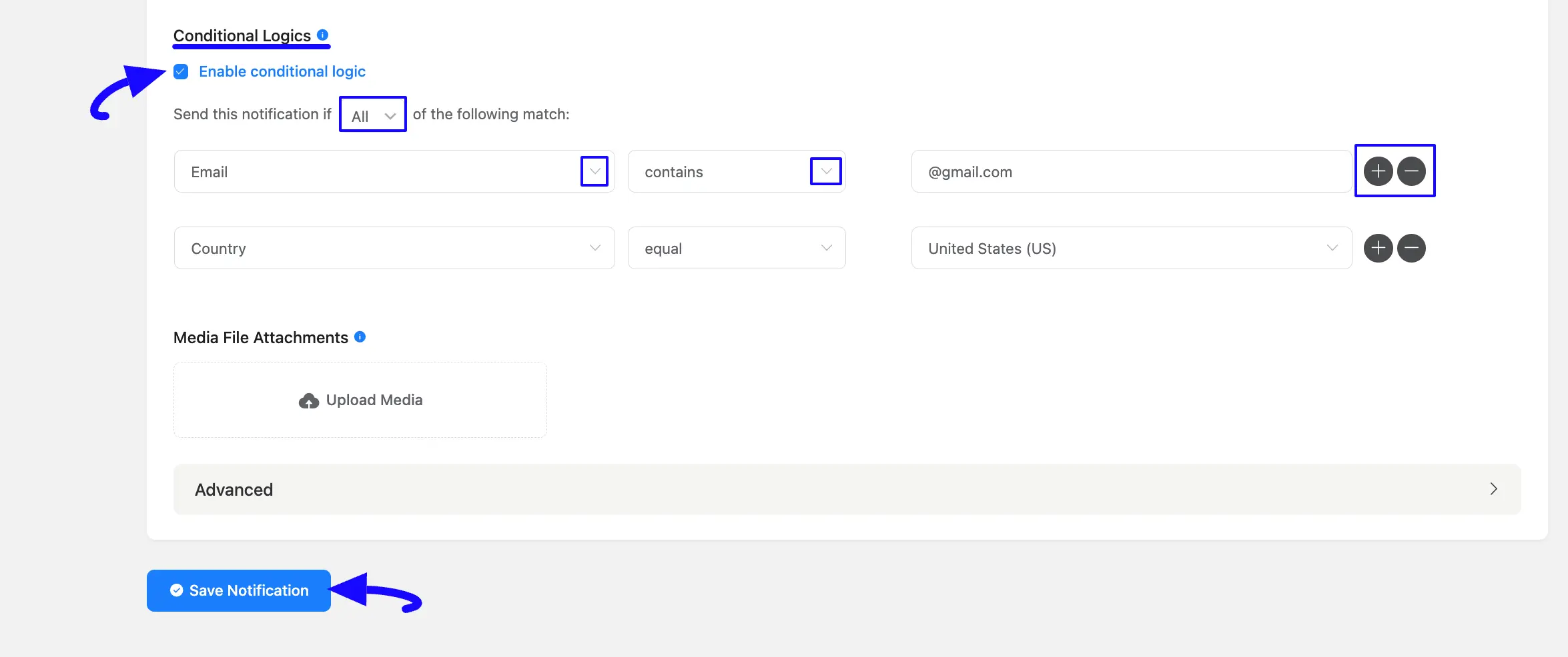 3. Enable Conditional Logics 46088