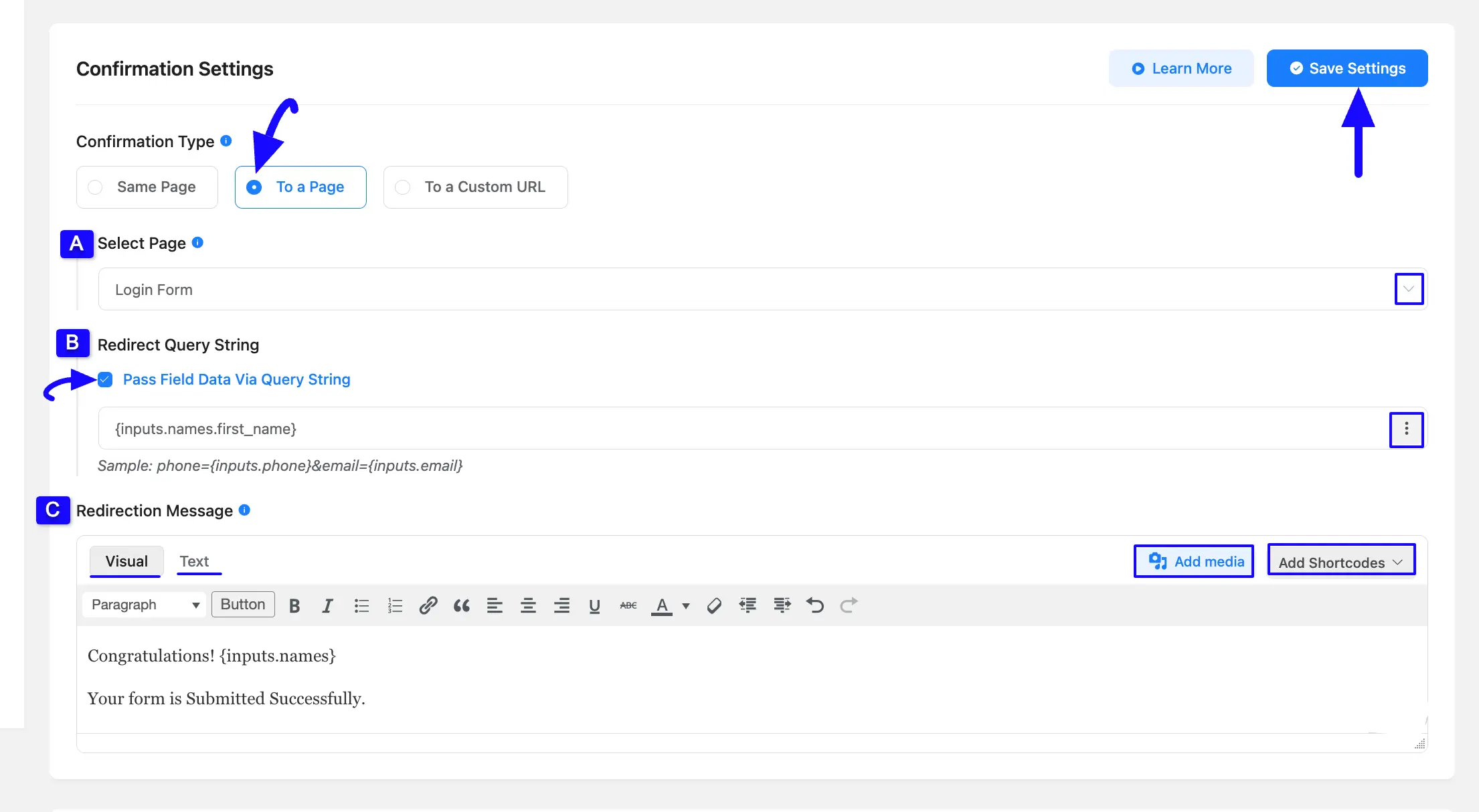 4. To a Page confirmation type 46165
