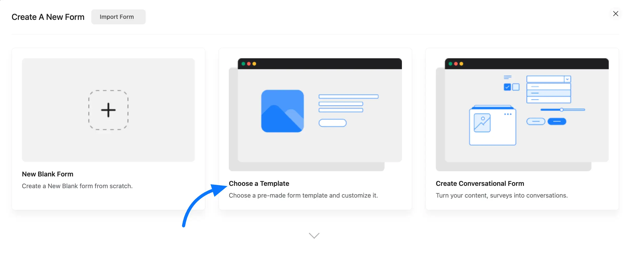 Choose a template pre built 45127