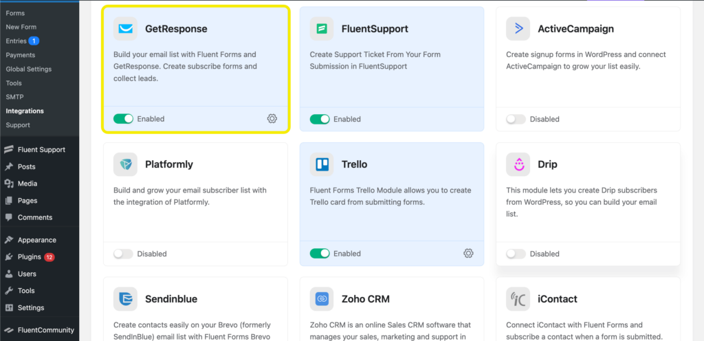 GetResponse Integration Module