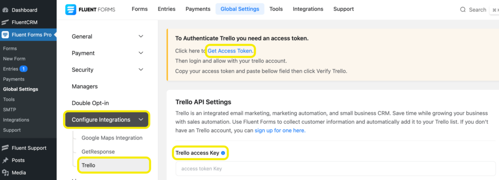 Get Trello Access Token