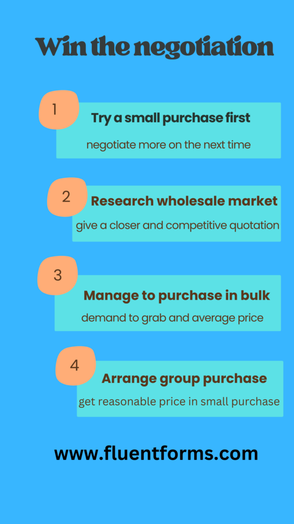 How to negotiate with wholesalers efficiently