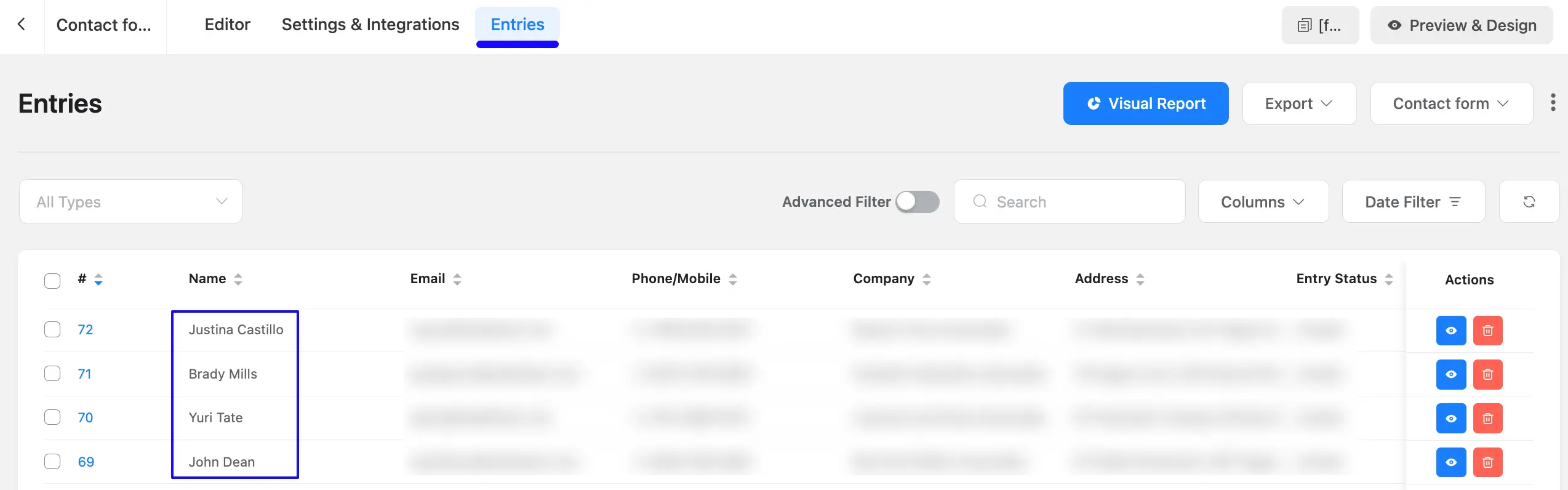 11. Entries tab 47329