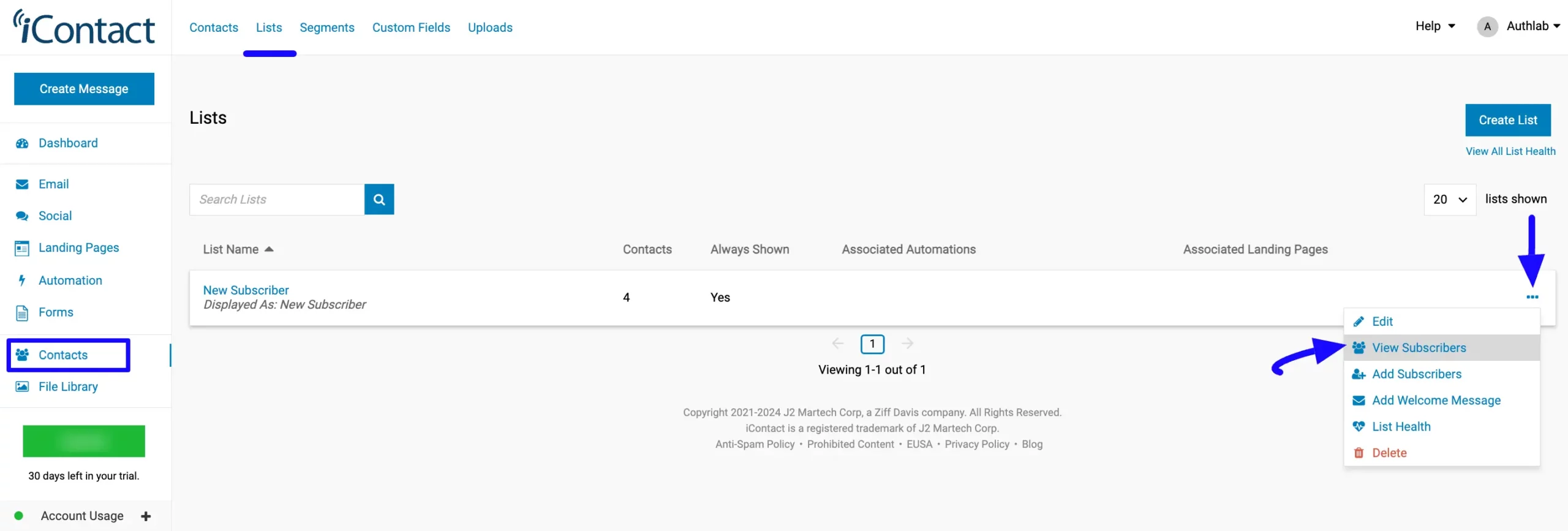 14. View Subscriber in iContact scaled 46521