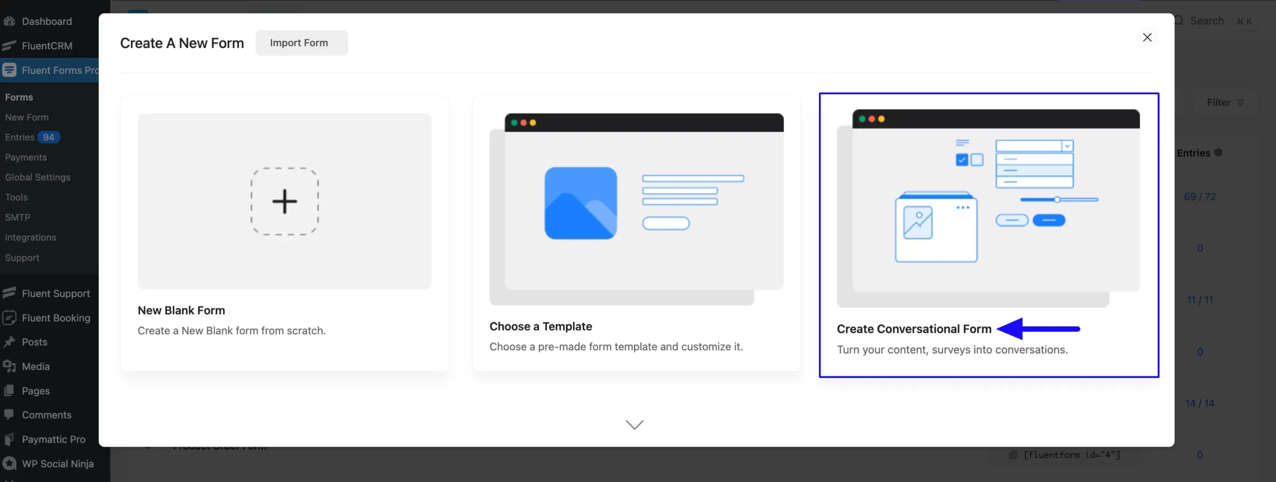2. Create Conversational Form tab scaled 47396