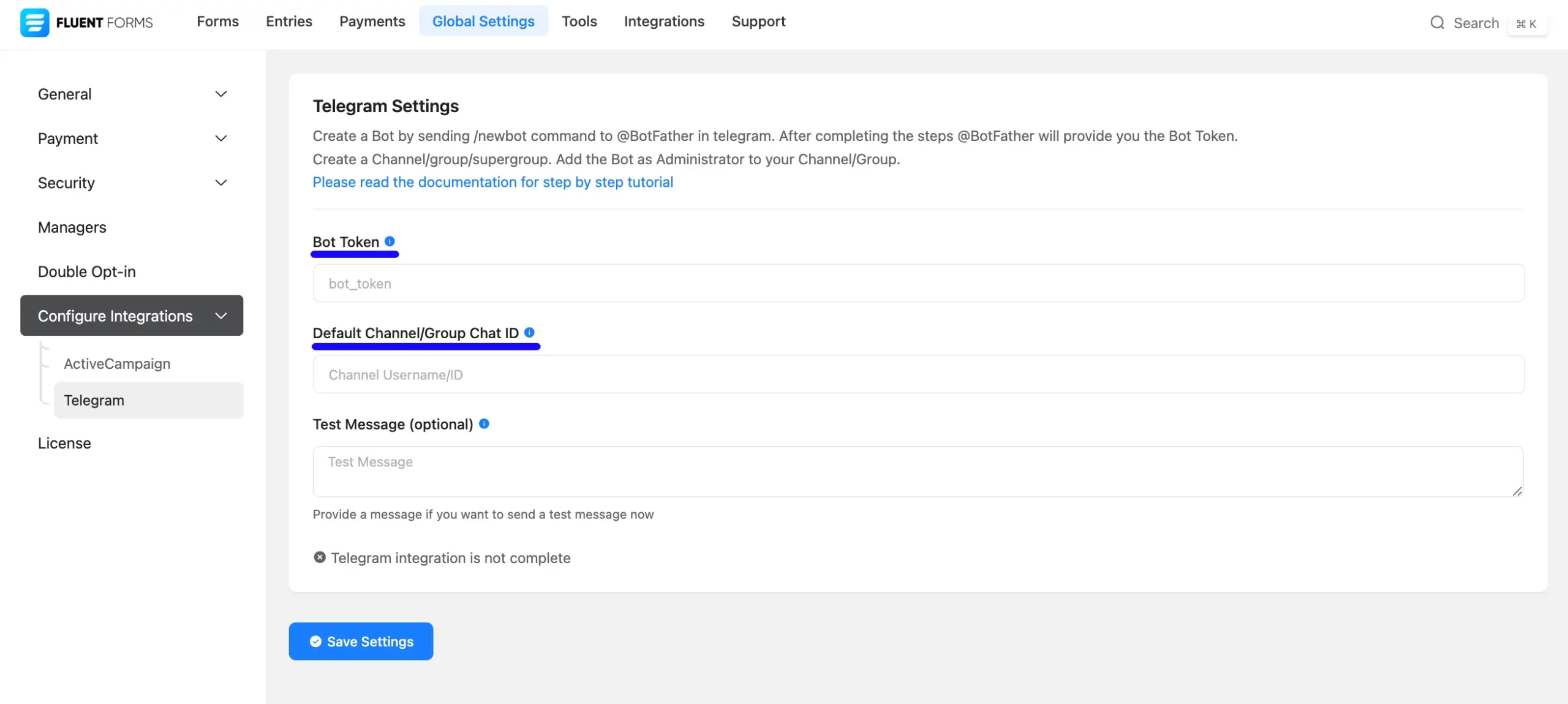2. Telegram Settings page scaled 46990