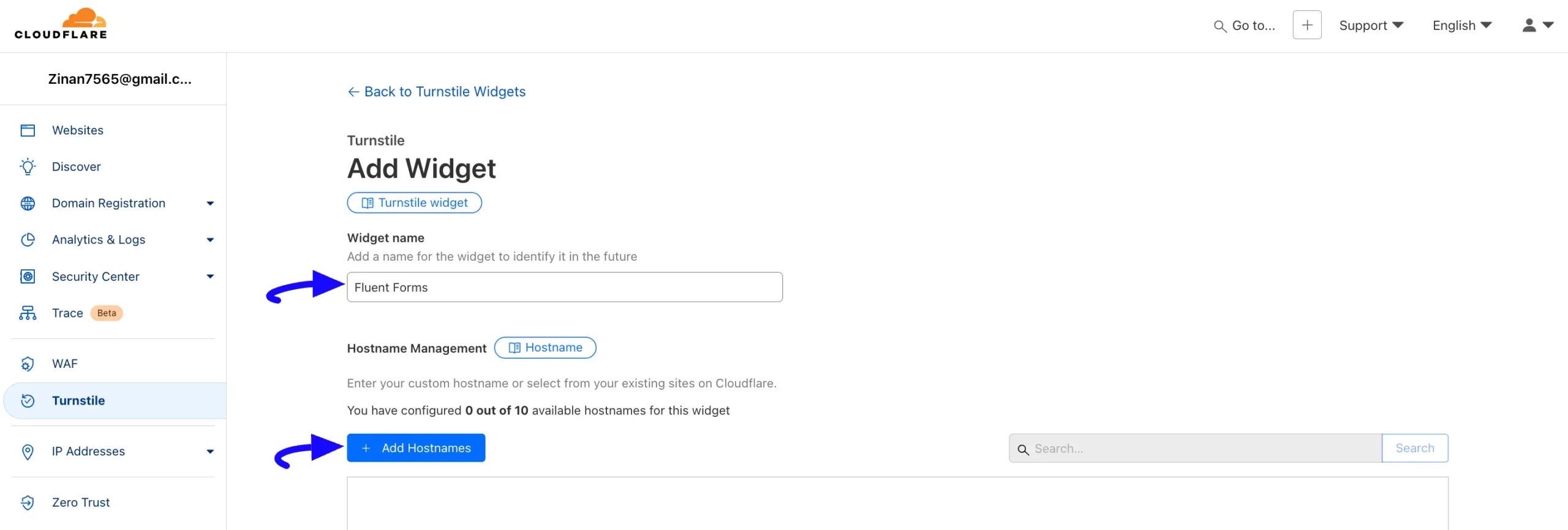 3. Add Widget and Host Name scaled 47315