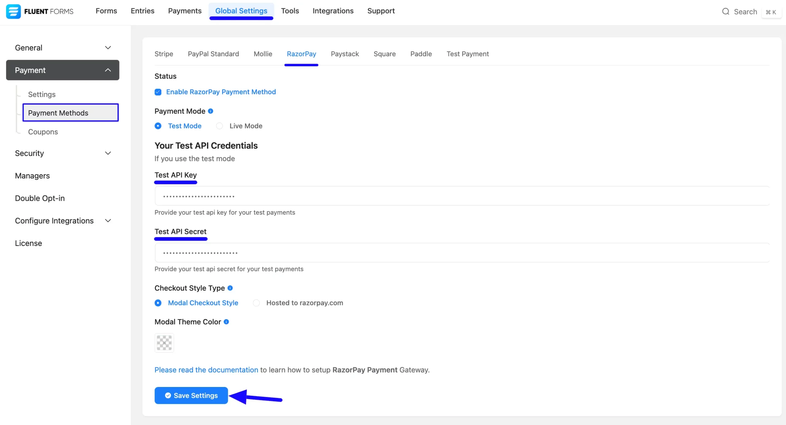 6. Paste API Key and Secret scaled 48160