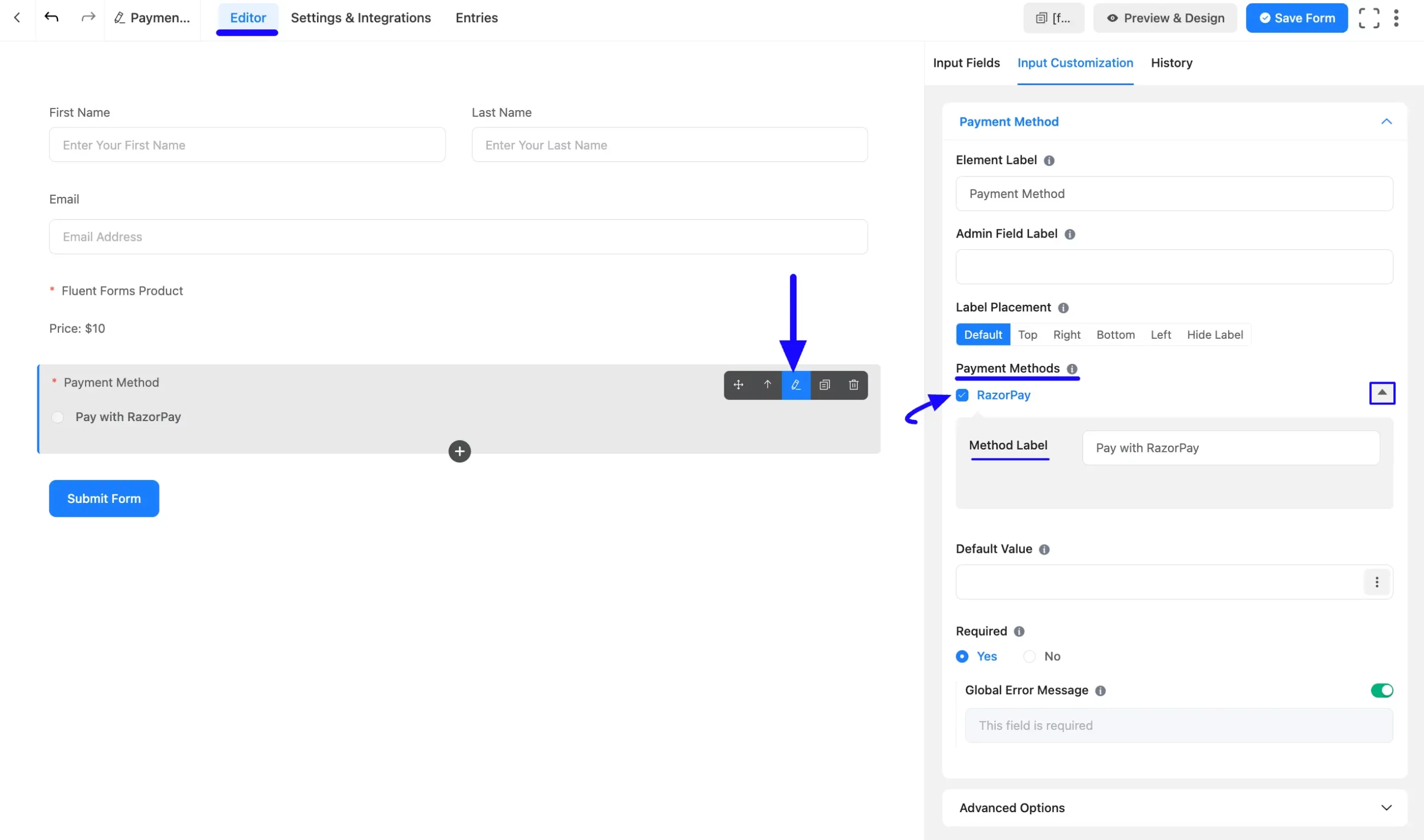 9. Check Razorpay payment method scaled 48160