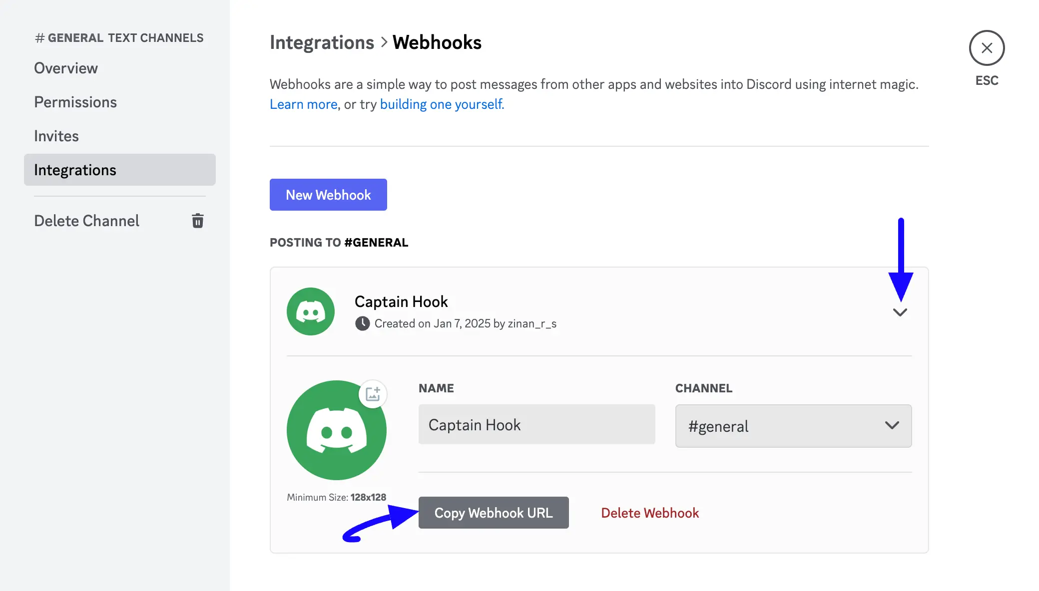 9. Copy Webhook URL 47022