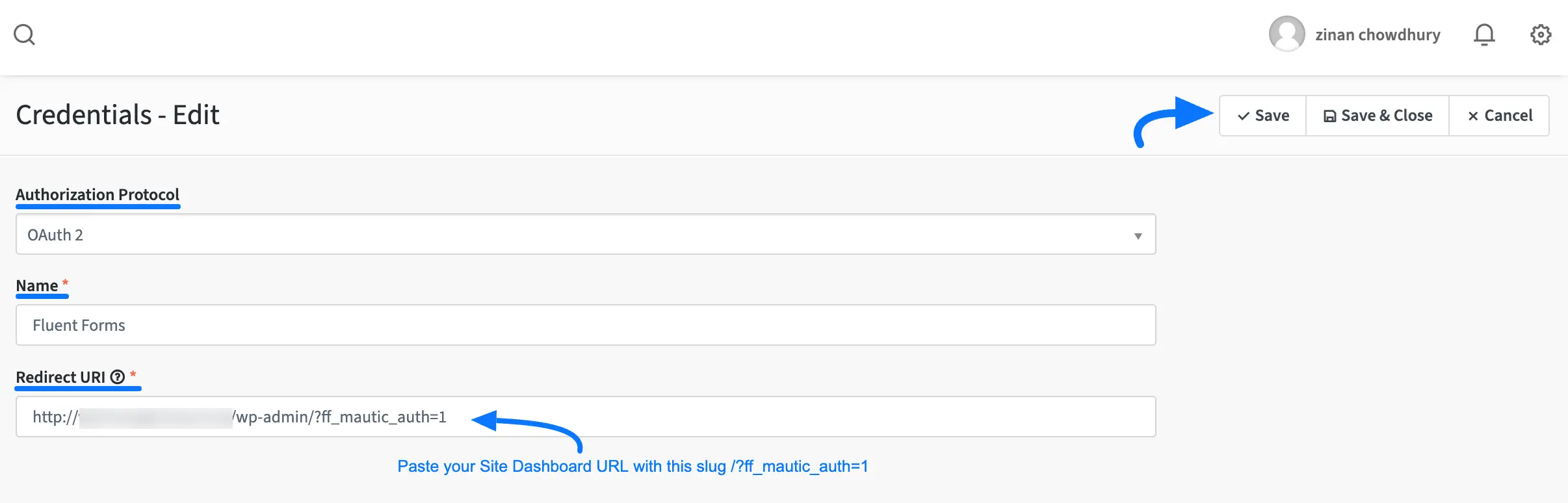 9. Paste Redirect URL 46742
