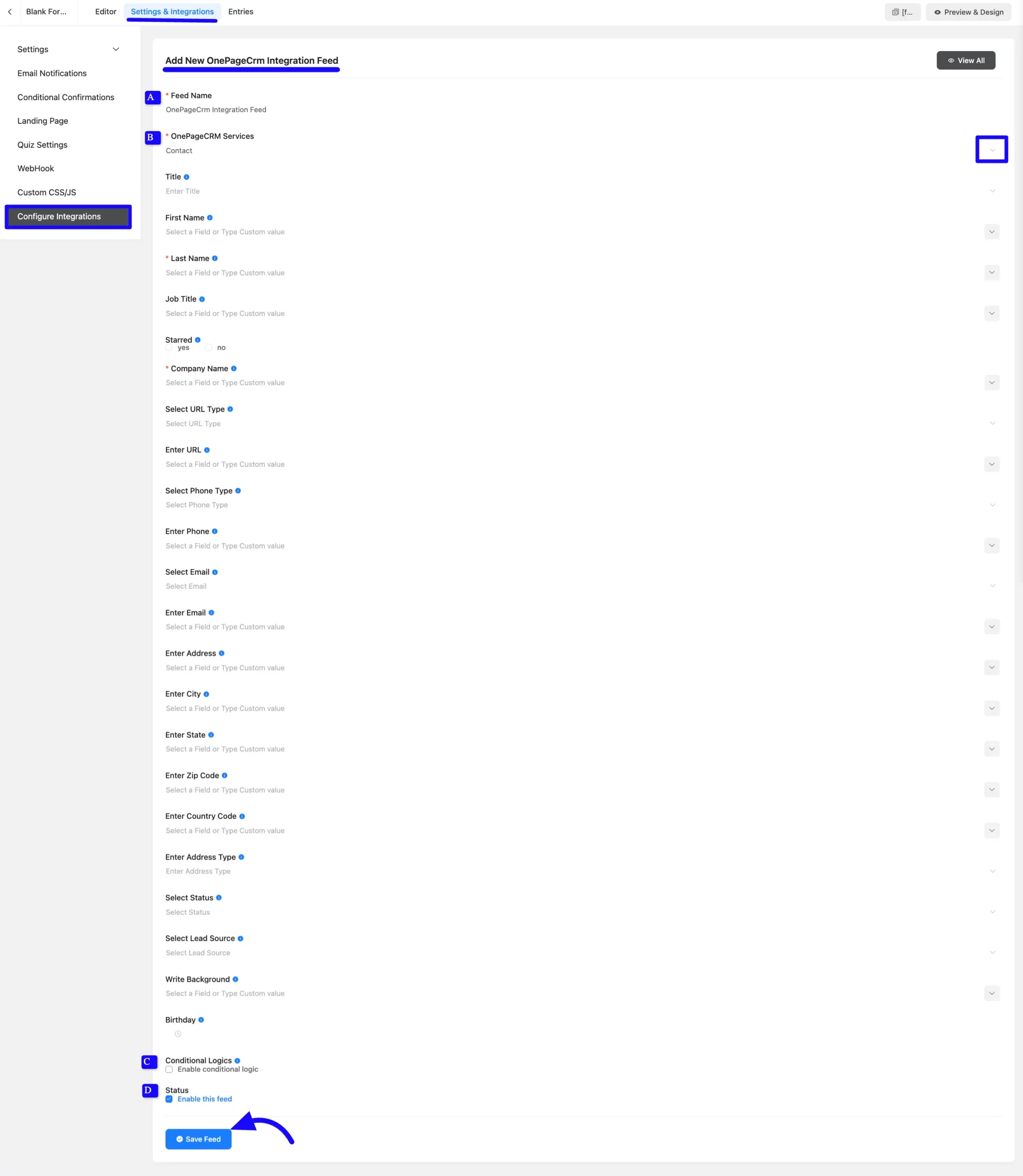 Add New OnePageCrm Integration Feed 10 scaled 47170
