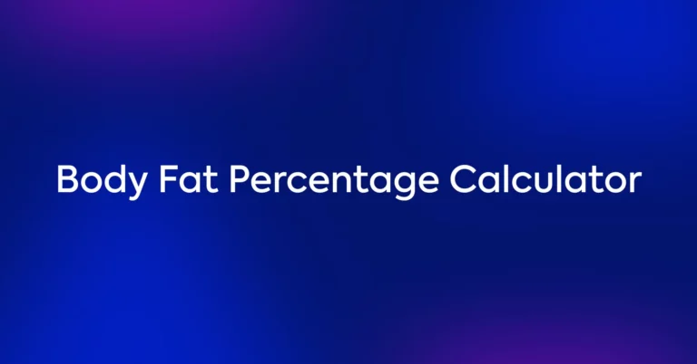 Body Fat Percentage Calculator 46886