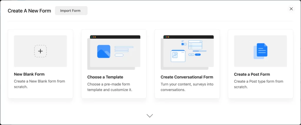 Create a form fluent forms