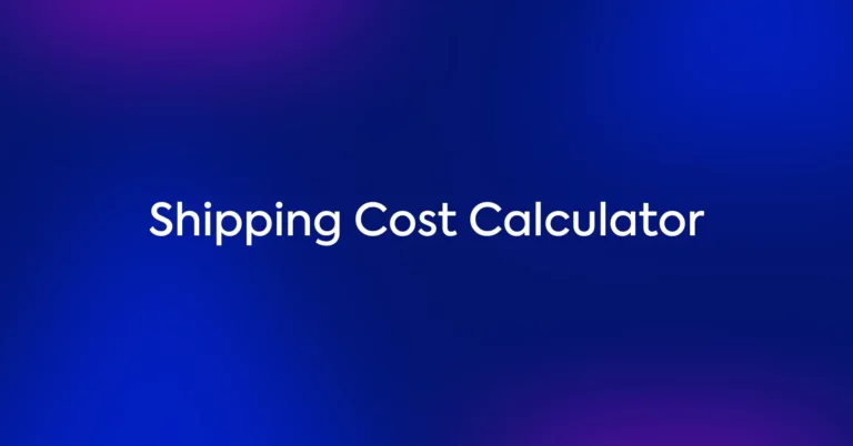 Shipping Cost Calculator thum 46886