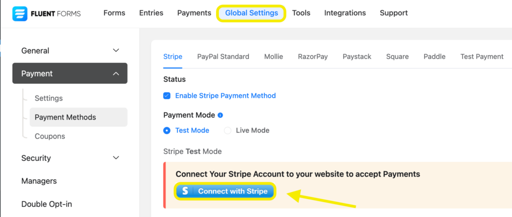 Connect with Stripe