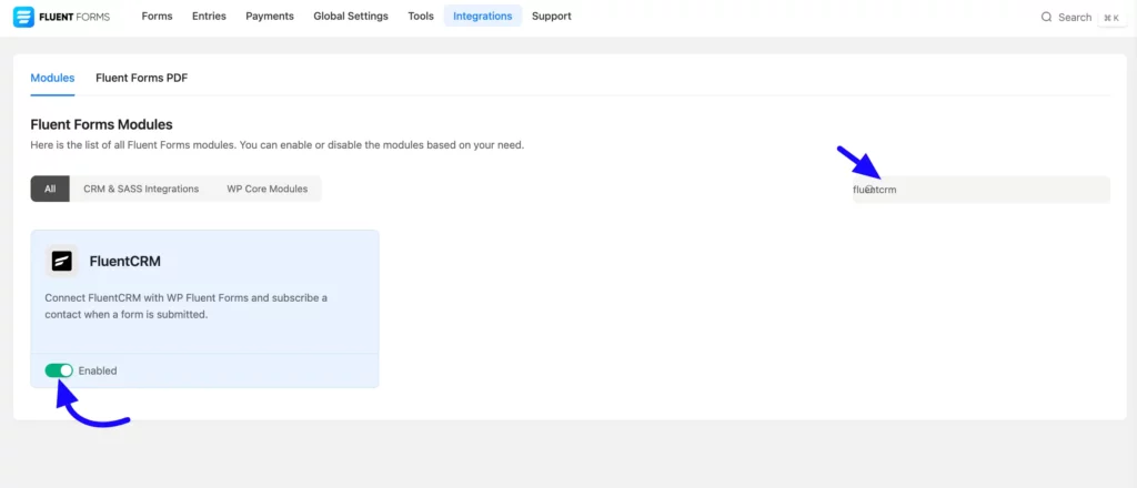 FluentCRM integration with Fluent Forms - Fluent Forms
