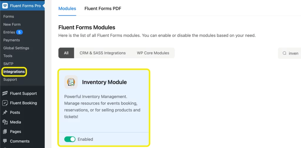 Inventory Module