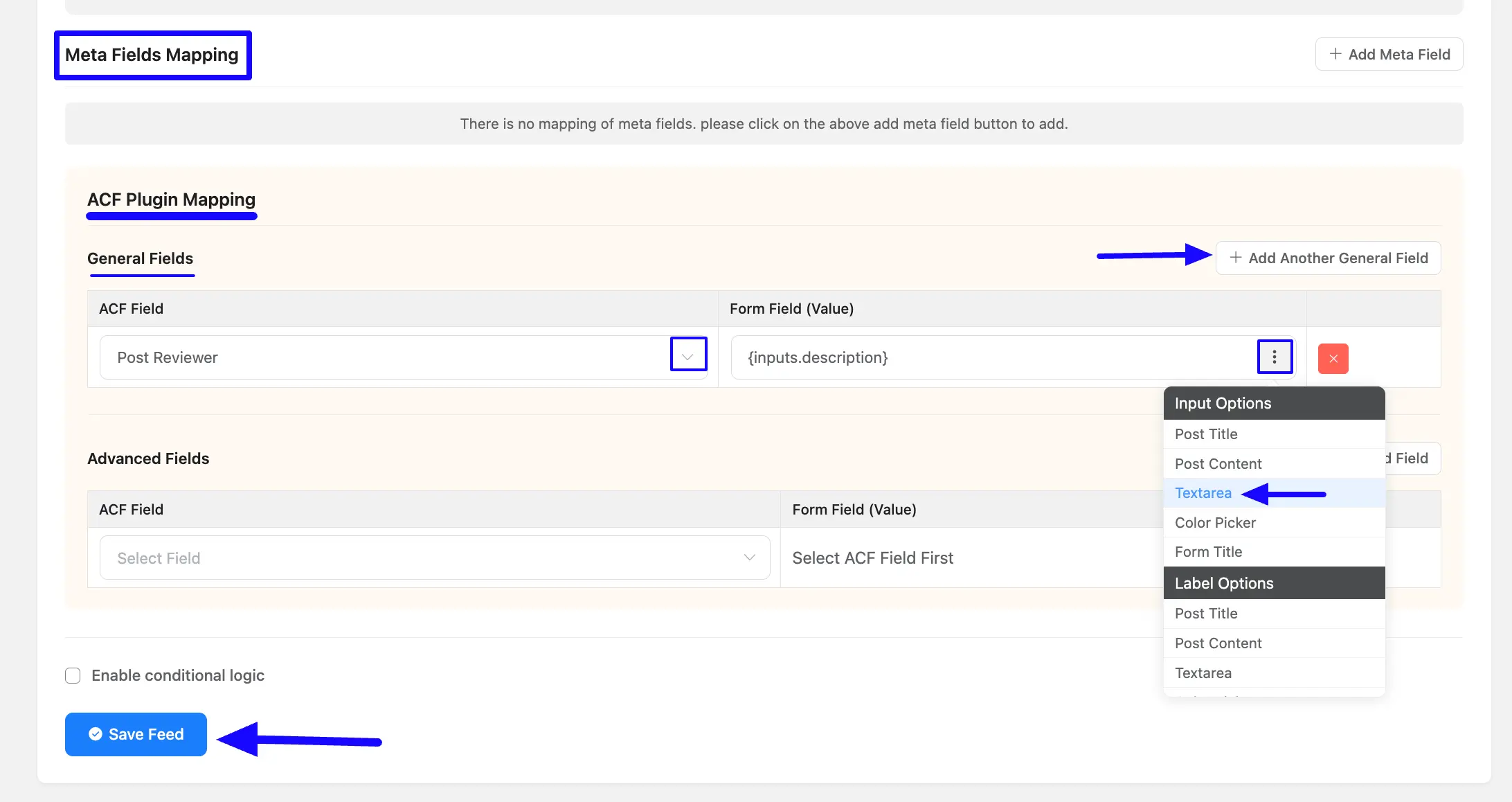 10. ACF Plugin Mapping option 49658