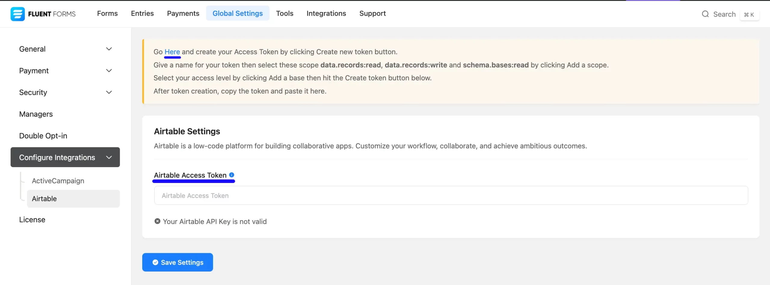 2. Airtable Settings page scaled 48177
