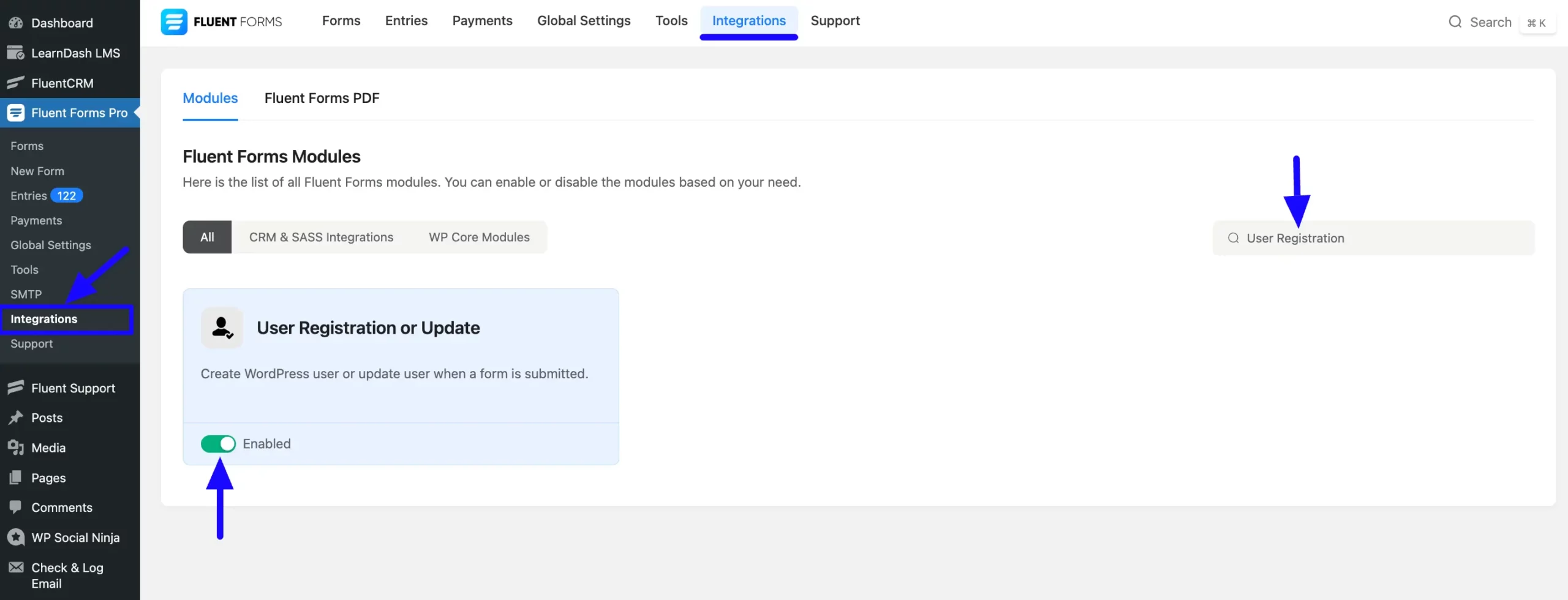 3. Enable User Registration or Update module scaled 50039