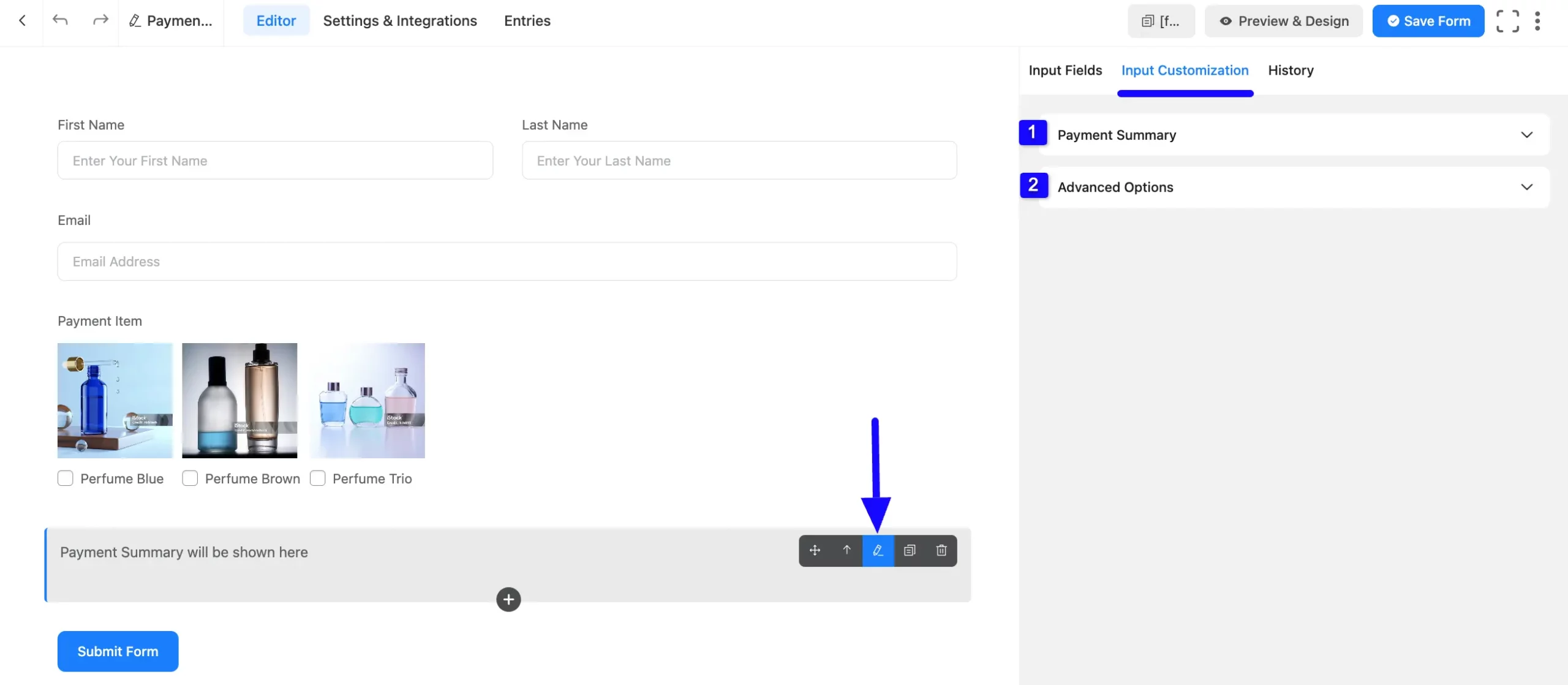 3. Input Customization tab scaled 48585