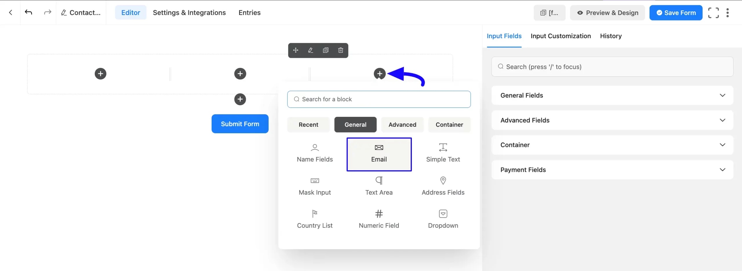 3. Plus Icon to add fields scaled 45070