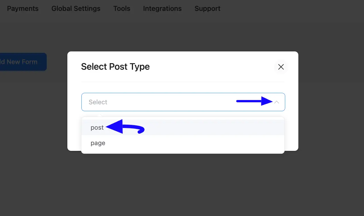 4. Select Post type 49332