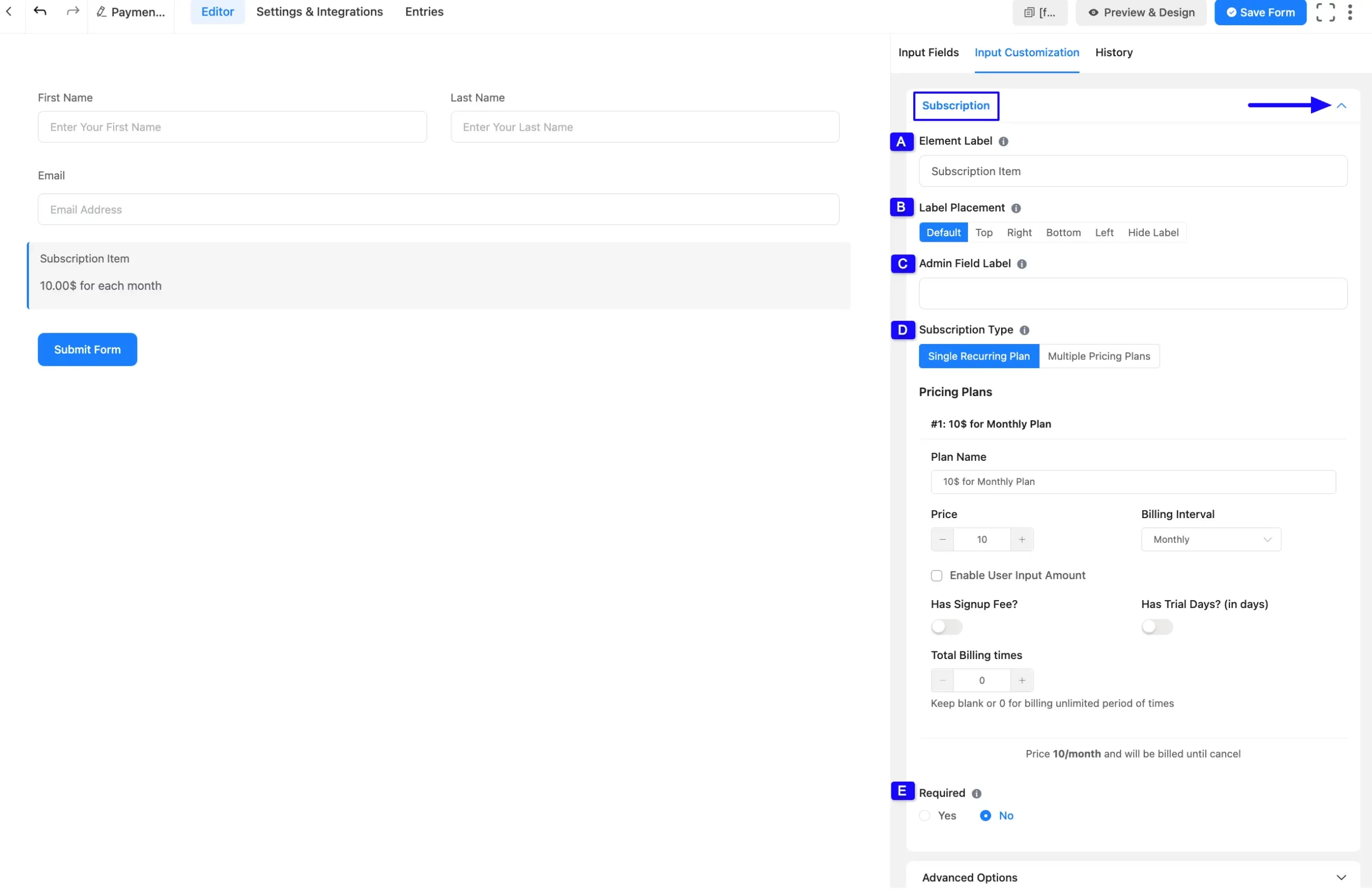 4. Subscription customization tab scaled 48578