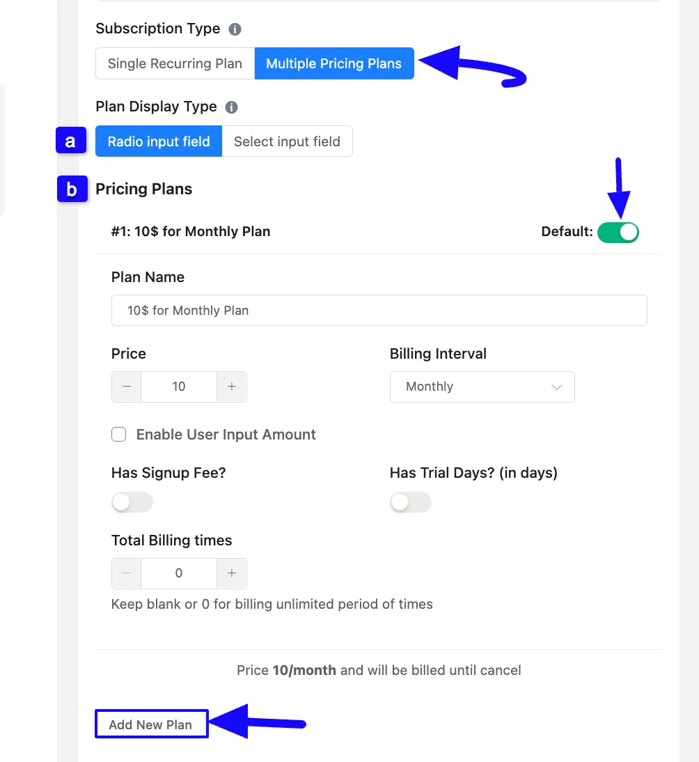 6. Multiple Pricing Plan 48578