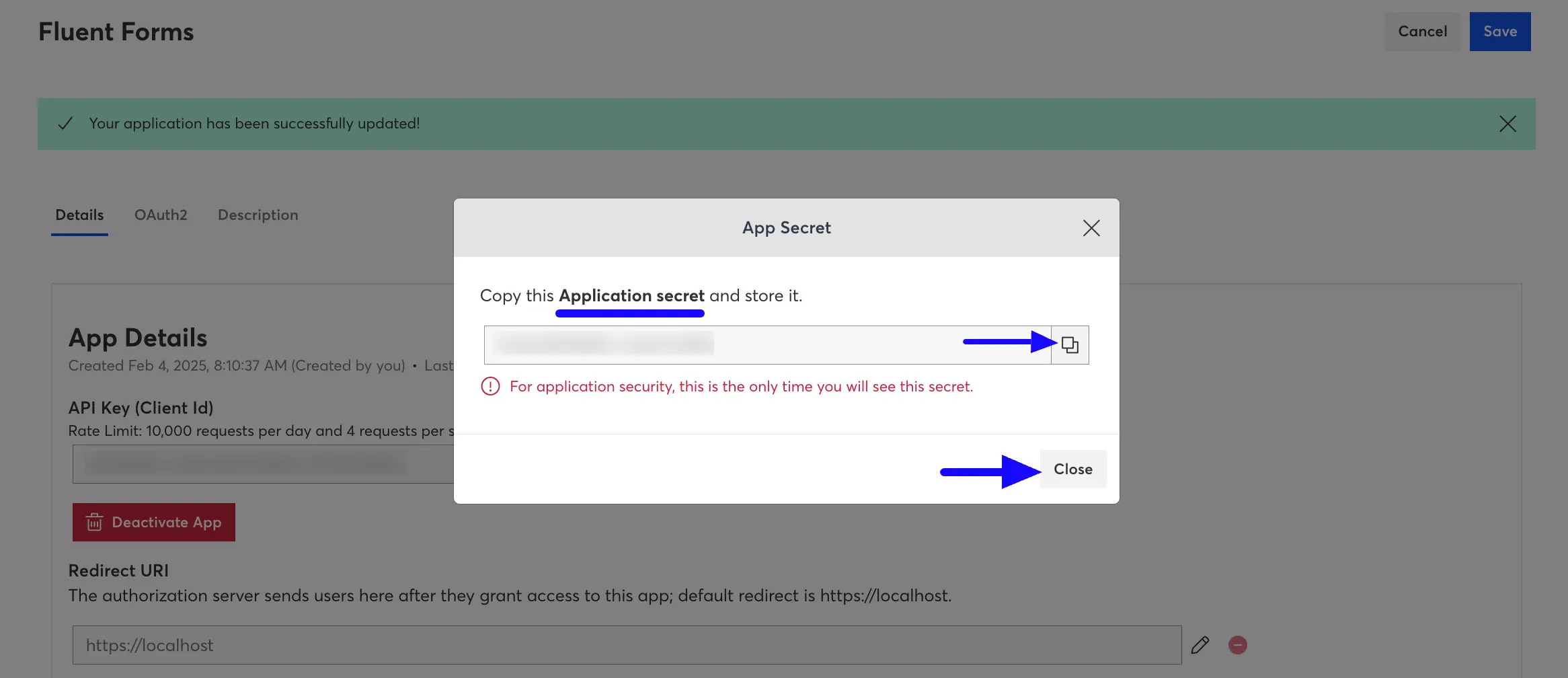 7. Copy Client Secret 48844