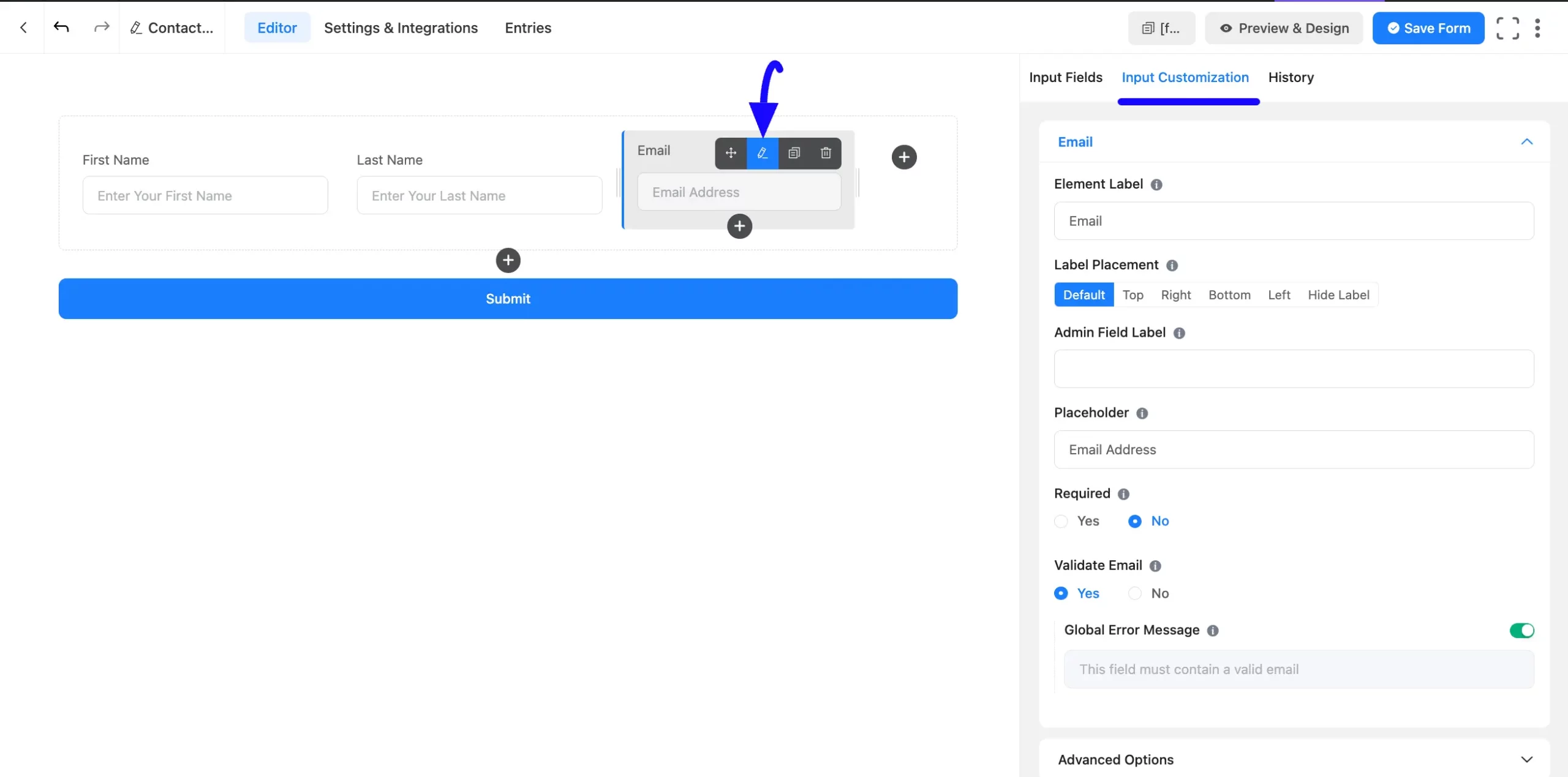 7. Plencil Icon to customize fields scaled 45070