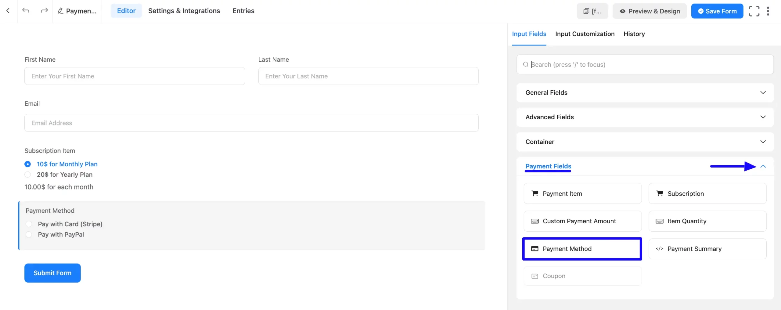 8. Add Payment Method field scaled 48578