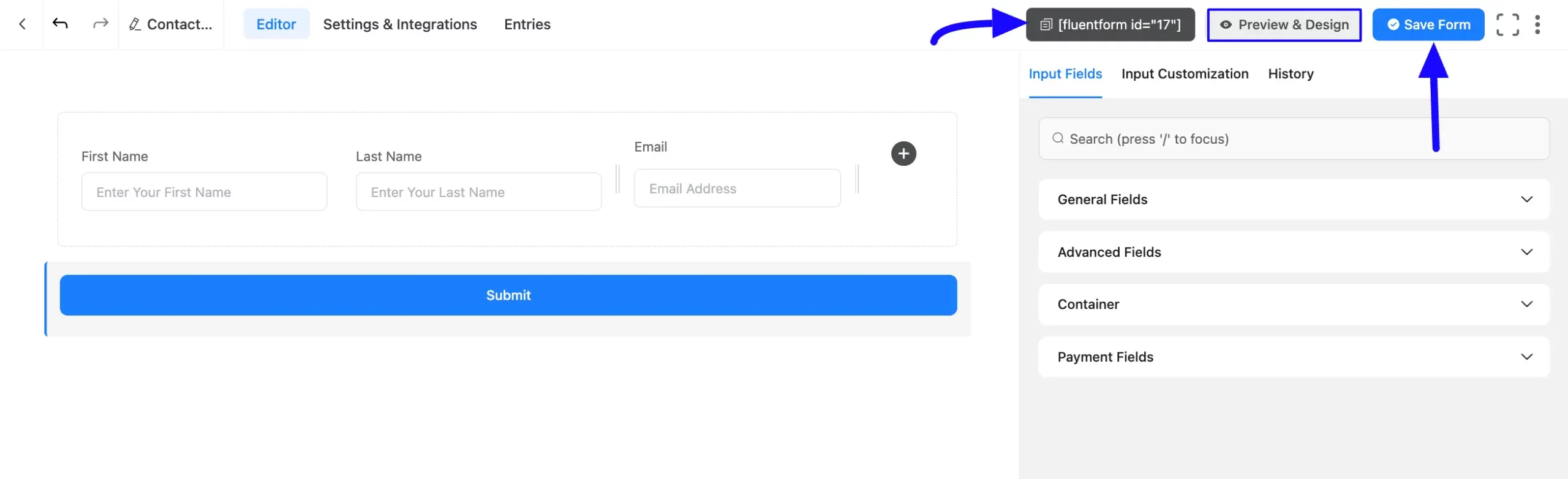 8. Save Form button scaled 45070