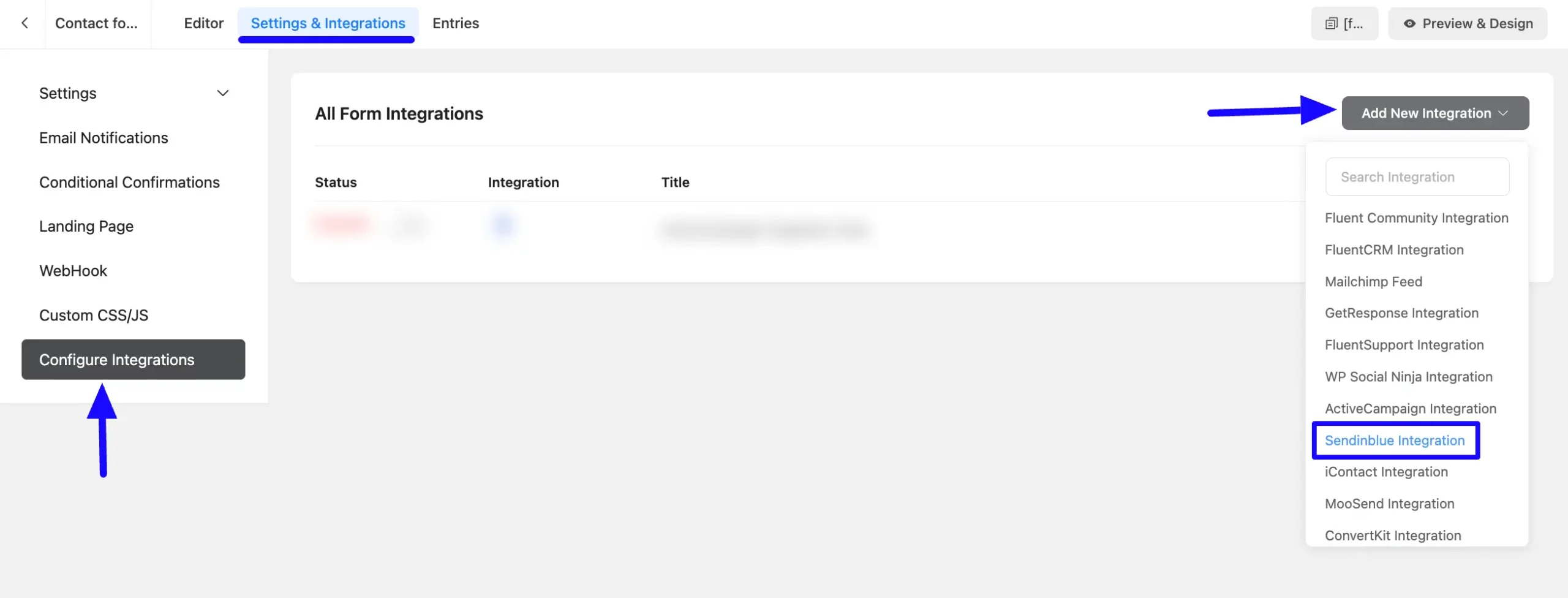 9. Add New Integration button scaled 48693