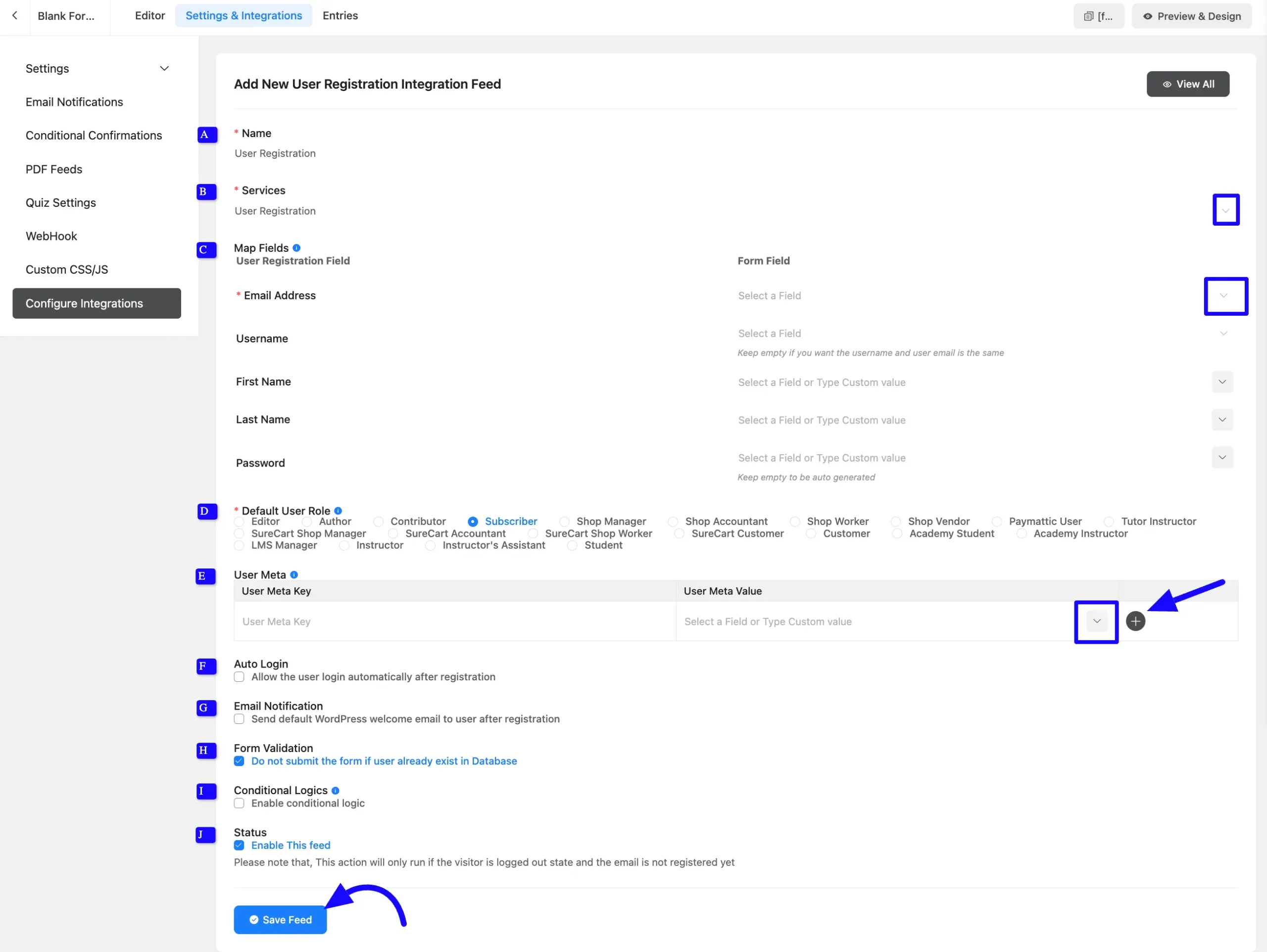 Add New User Registration Integration Feed Fluent Forms 02 26 2025 05 17 PM scaled 47463
