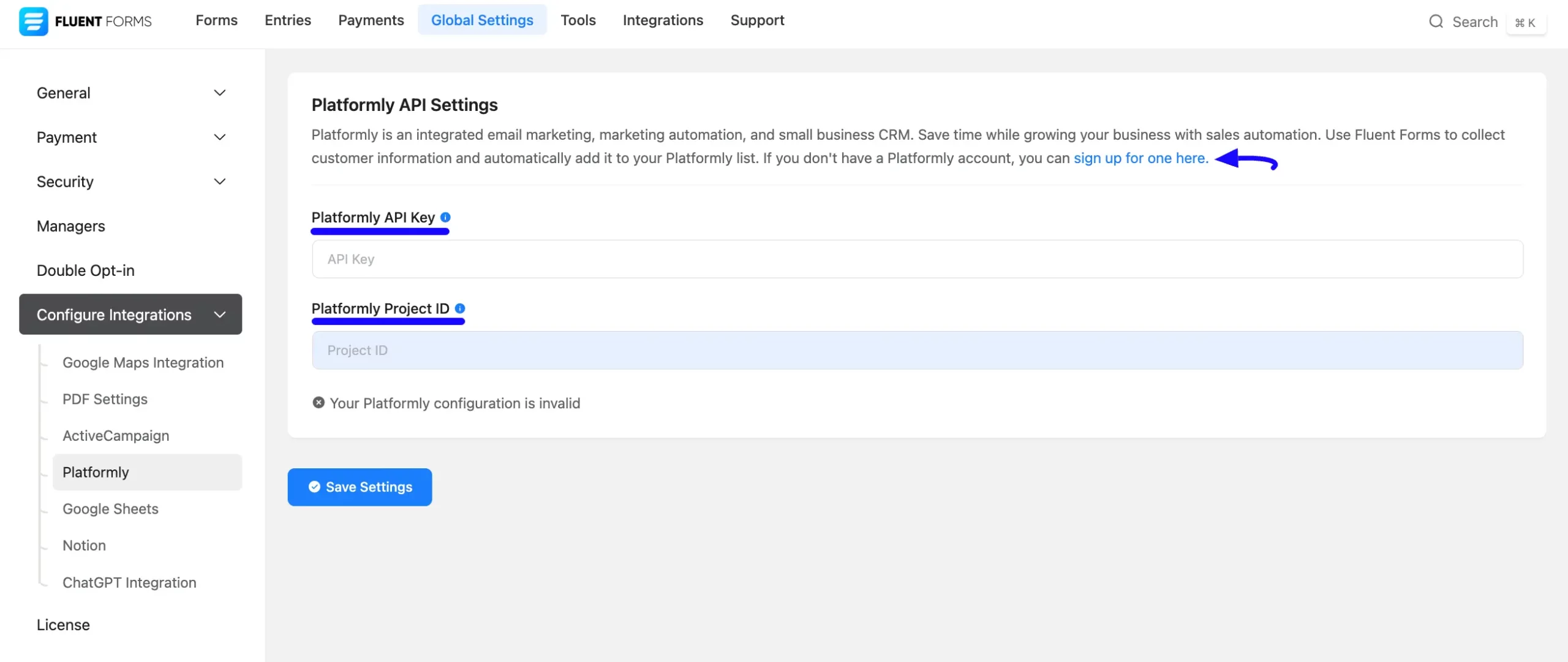 2. Platformly API Settings scaled 50555