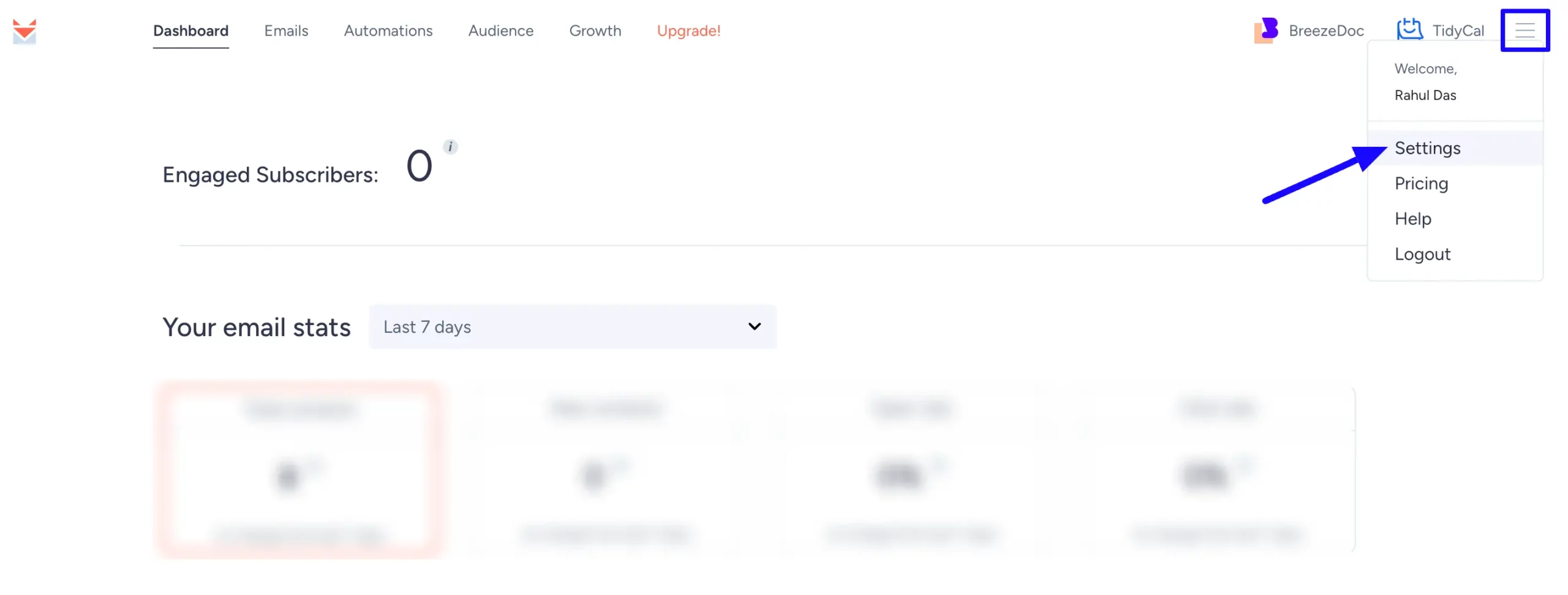 3. SendFox Settings page scaled 50842