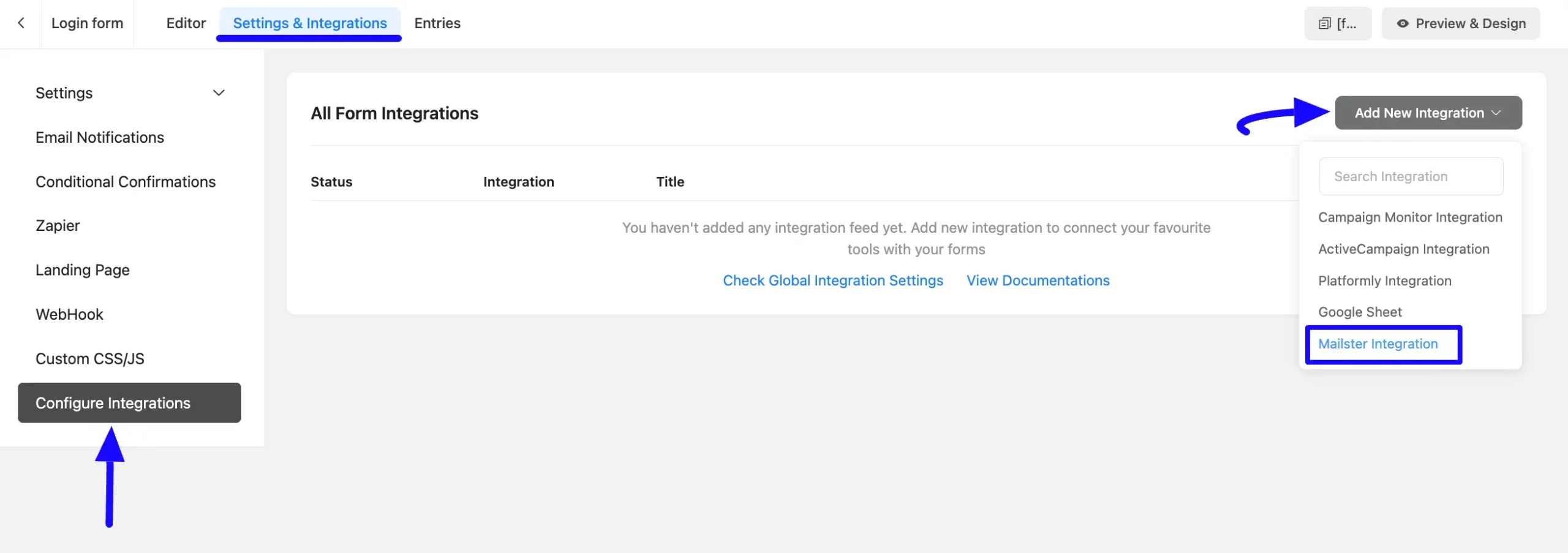 4. Add new integration dropdown scaled 50841