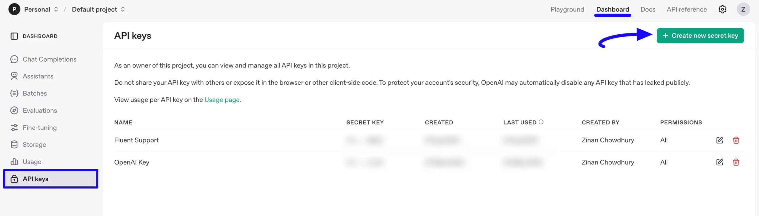 4. Create New Secret Key scaled 50336